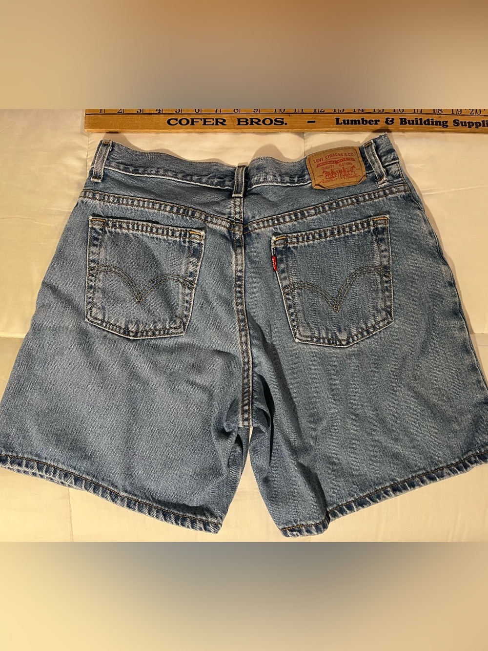 Levi's Light Blue Denim Jean Shorts - Picture 5 of 6